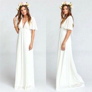 Show Me Your Mumu Faye flutter sleeve maxi dress